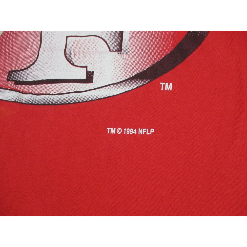 VINTAGE San Francisco 49ers Shirt Mens Large Red Black NFL Football 90s USA - Picture 11 of 16